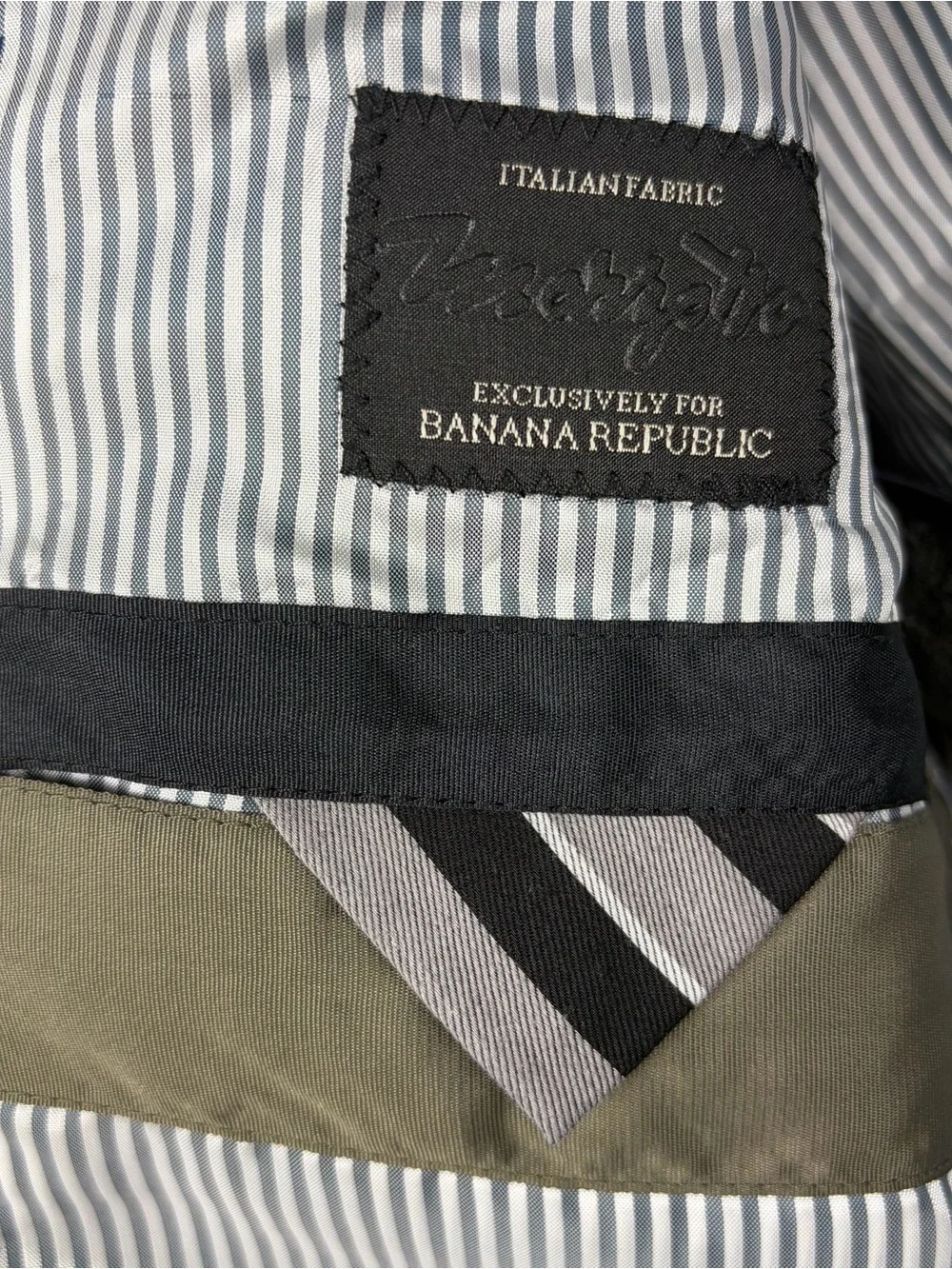 Banana Republic 38R Wool Windowpane Blazer Gray Standard Fit